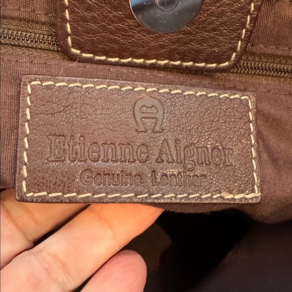 Etienne Aigner rich brown leather tote. Perfect for work. EUC. - Picture 8 of 14